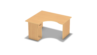 Стол криволинейный с тумбой Стк 16-12 L/R