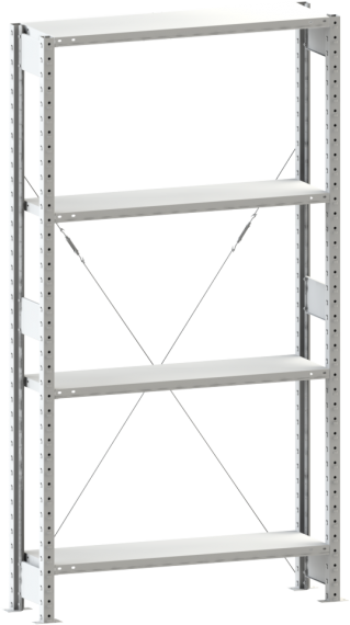 Стеллаж складской на зацепах 2,0/1,0Х0,3/300/4