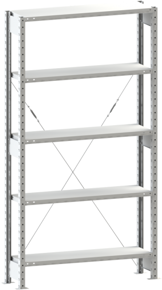 Стеллаж складской на зацепах 2,0/1,2Х0,6/300/5