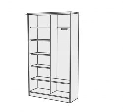 Шкаф-купе комбинированный ШКН-21/12КПК
